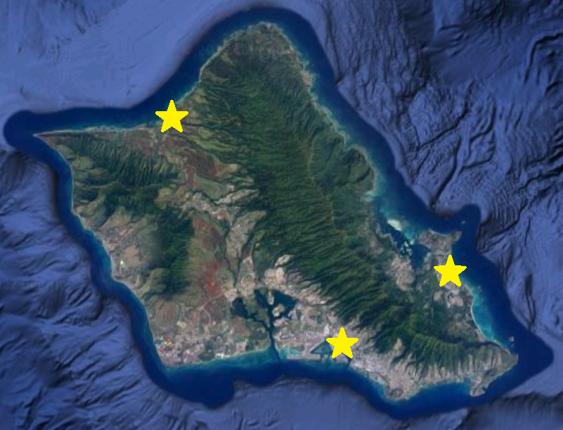 Map of Hawai'i shops offering free Scan If Found stickers